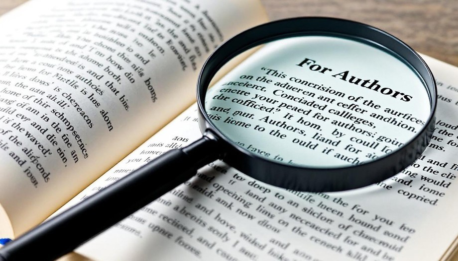 Magnifying glass sitting on an open book
